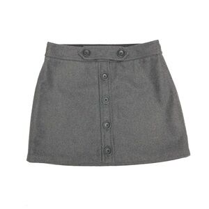 Gap Wool Blend Schoolgirl Mini Skirt Front Button Closure Y2K EUC Women's 2
